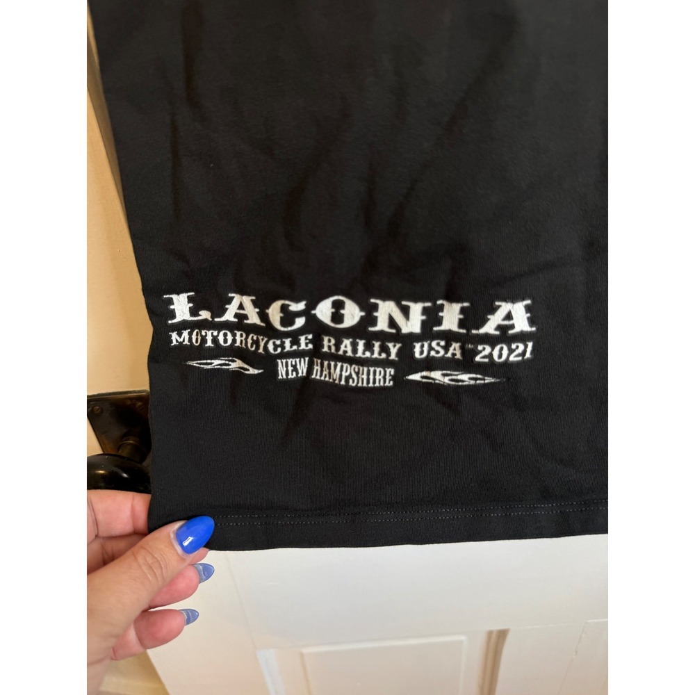Vance Biker Wear Laconia Motorcycle Rally 2021 Tank Top XL Black Cutout Studded - Picture 4 of 4